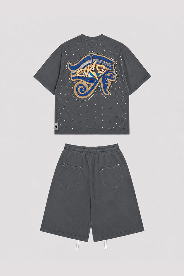 Tomatos Men's Wide-Leg Graphic Shorts | Washed Shorts