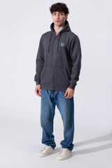 Fleece Men Zip Hoodie Slim Fit