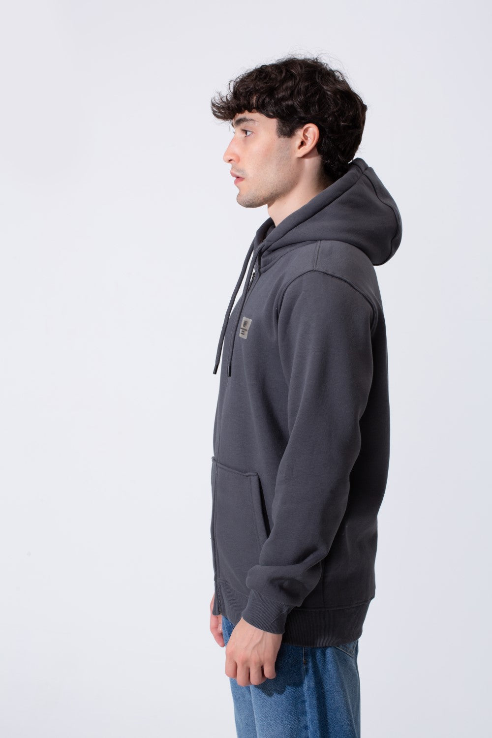 Fleece Men Zip Hoodie Slim Fit