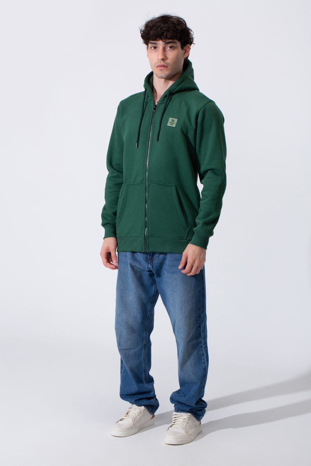 Fleece Men Zip Hoodie Slim Fit
