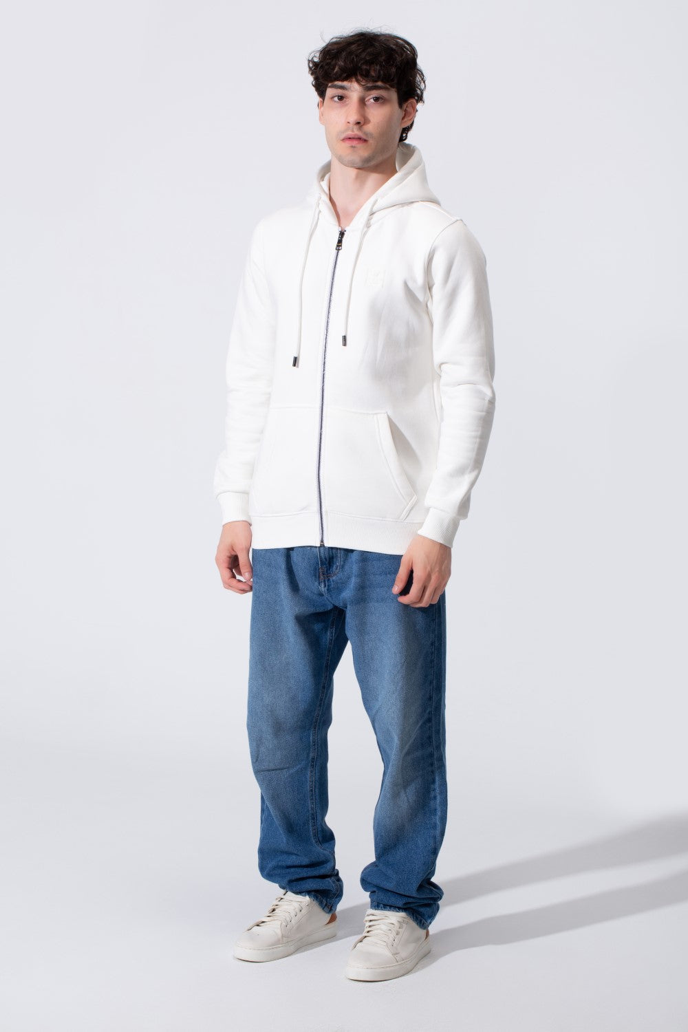 Fleece Men Zip Hoodie Slim Fit