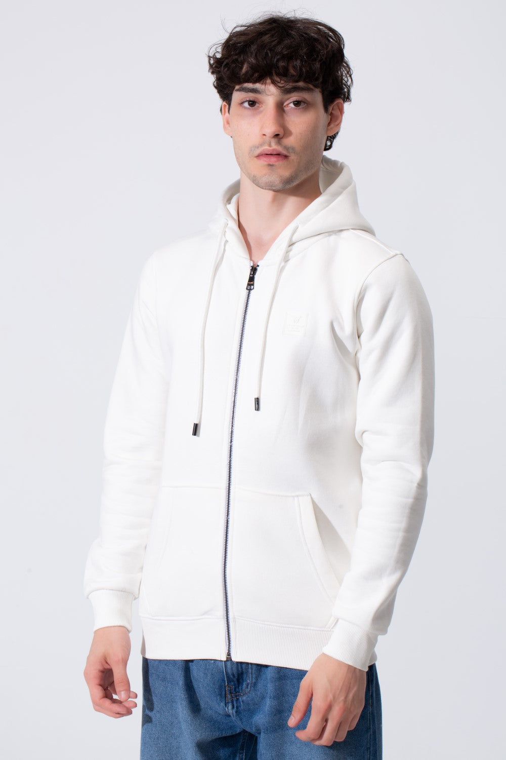 Fleece Men Zip Hoodie Slim Fit