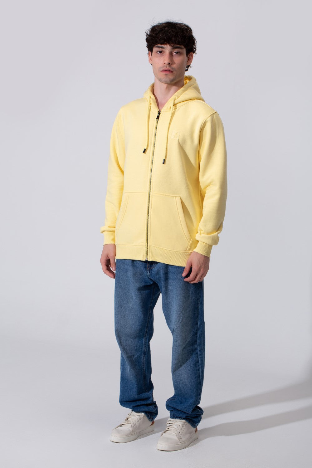 Fleece Men Zip Hoodie Slim Fit