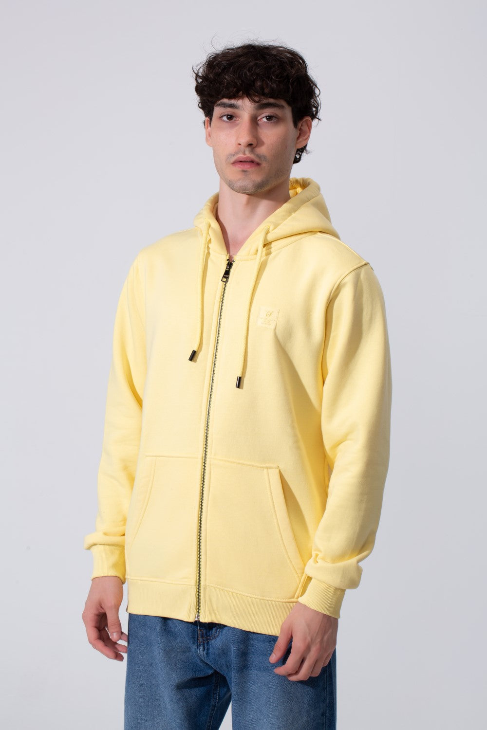 Fleece Men Zip Hoodie Slim Fit