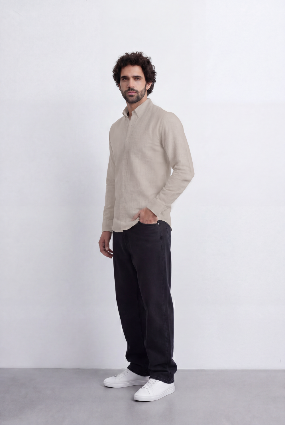 Men's Linen Blend Shirt Button Down Slim Fit Smart Casual – Tomato Stores USA