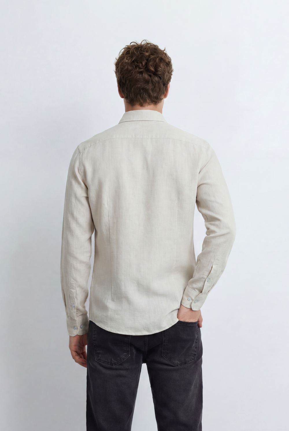 Men's Button Down Shirt With Clean Tailored Slim Fit