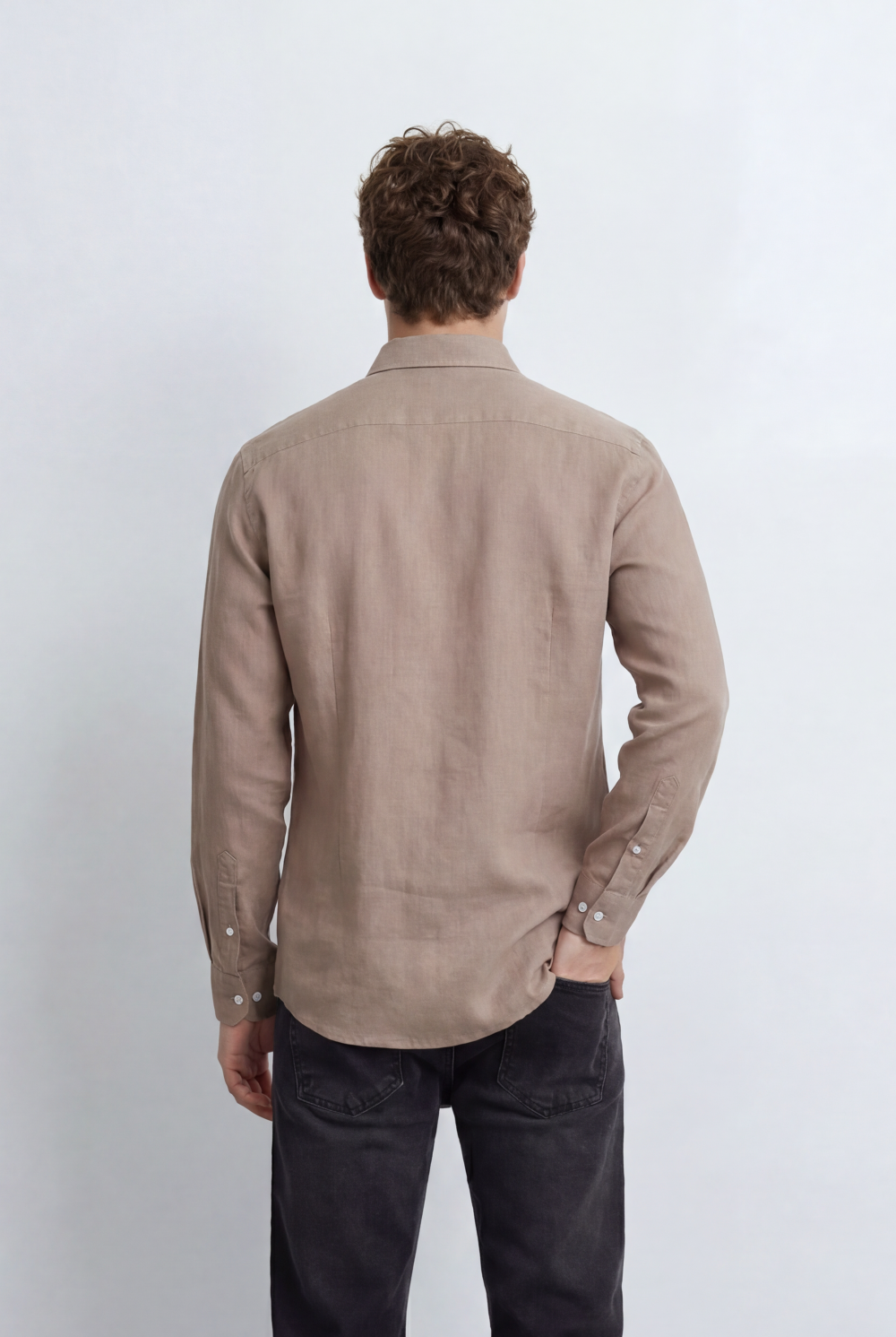 Men's Button Down Shirt With Clean Tailored Slim Fit