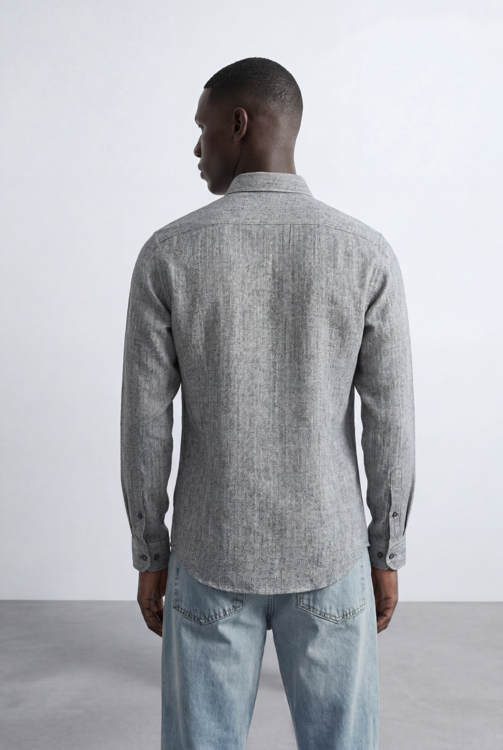 Men’s Tailored Slim Fit Linen Blend Shirt