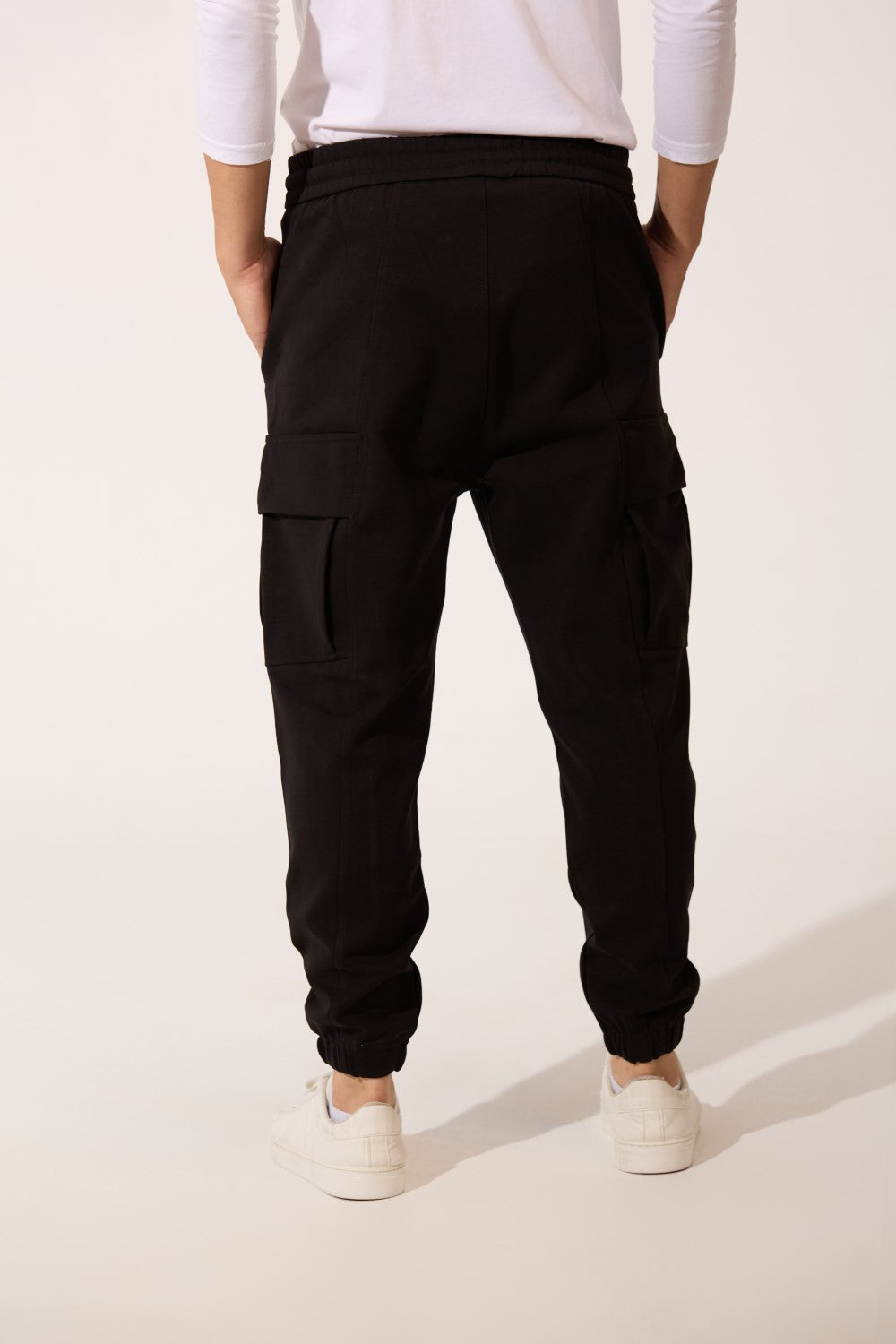 Men’s Utility Cargo Flap Pockets Fleece Sweatpants