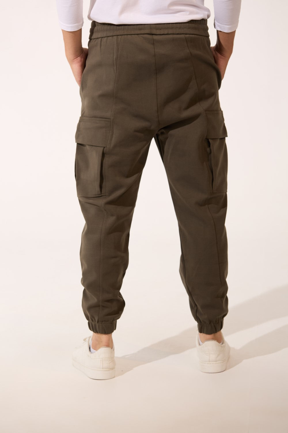 Men’s Utility Cargo Flap Pockets Fleece Sweatpants