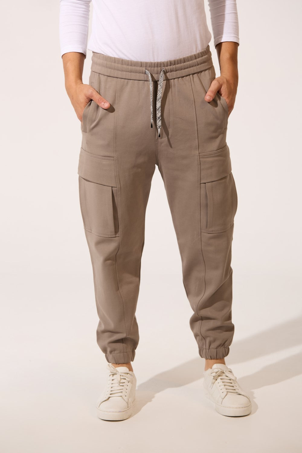 Men’s Utility Cargo Flap Pockets Fleece Sweatpants