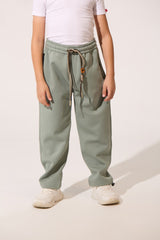 Wide Leg Side Zip Pockets Tomato Boys Sweatpants