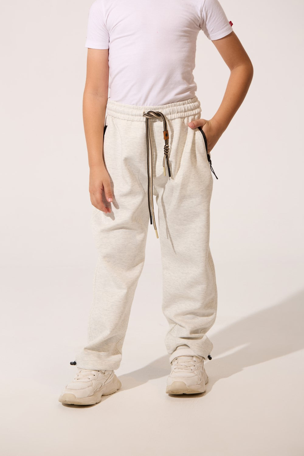 Wide Leg Side Zip Pockets Tomato Boys Sweatpants