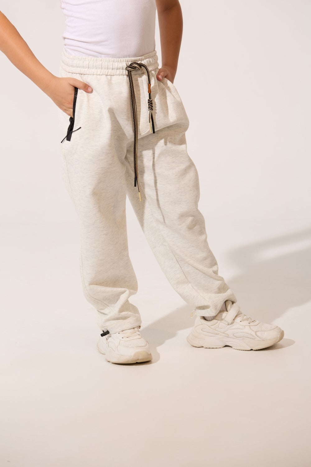 Wide Leg Side Zip Pockets Tomato Boys Sweatpants