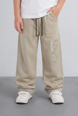 Boy's Oversize Sweatpants Embossed Side Logo
