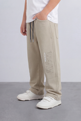 Boy's Oversize Sweatpants Embossed Side Logo