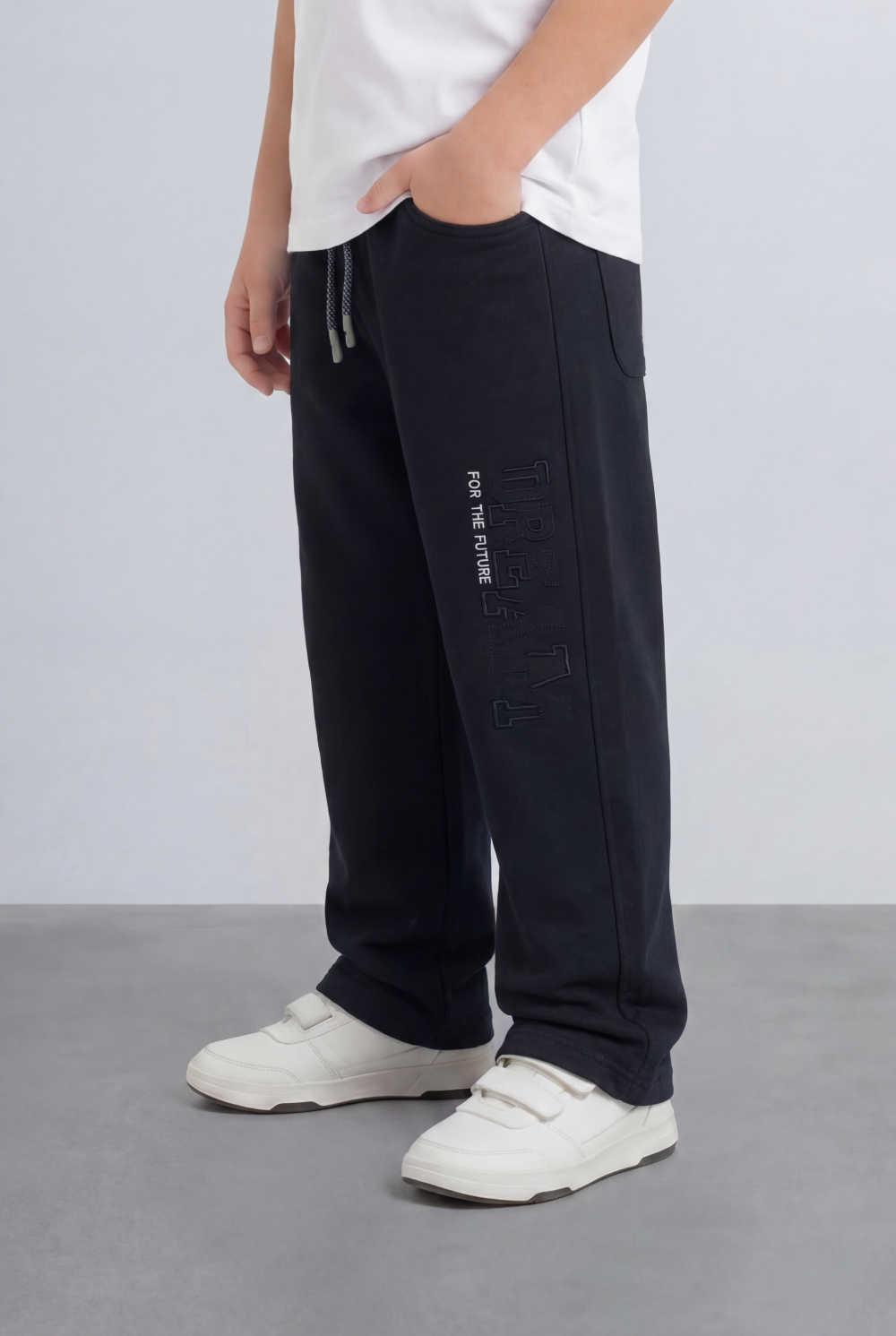 Boy's Oversize Sweatpants Embossed Side Logo