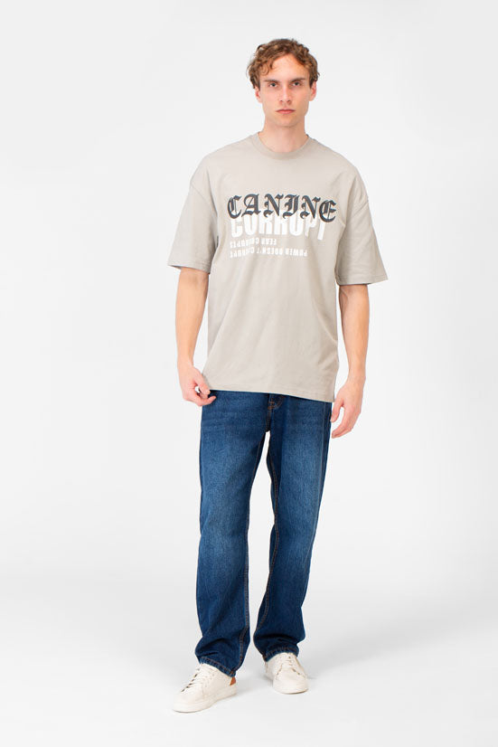 Men’s Graphic T-Shirt Typography Print Font Detail Oversize