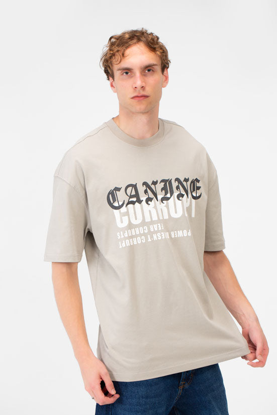 Men’s Graphic T-Shirt Typography Print Font Detail Oversize