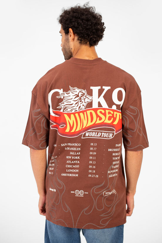 Men’s CK9 Mindset Print Flame Detail T-Shirt Oversize