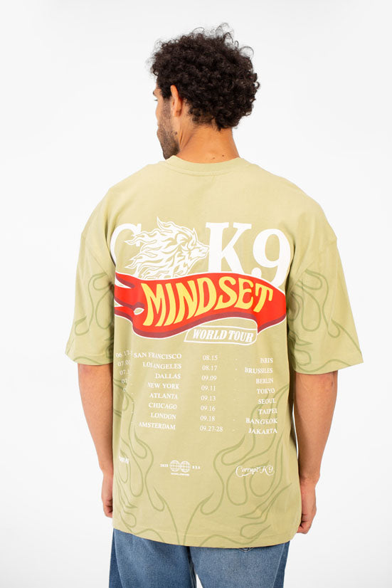 Men’s CK9 Mindset Print Flame Detail T-Shirt Oversize