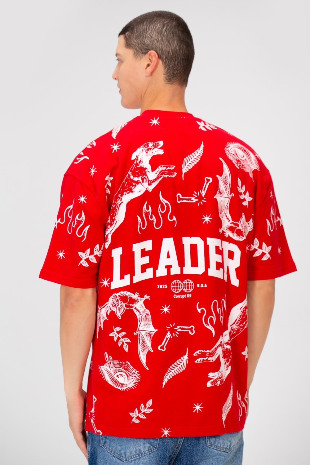 Men’s Bold Leader Typography Graphic T-Shirt