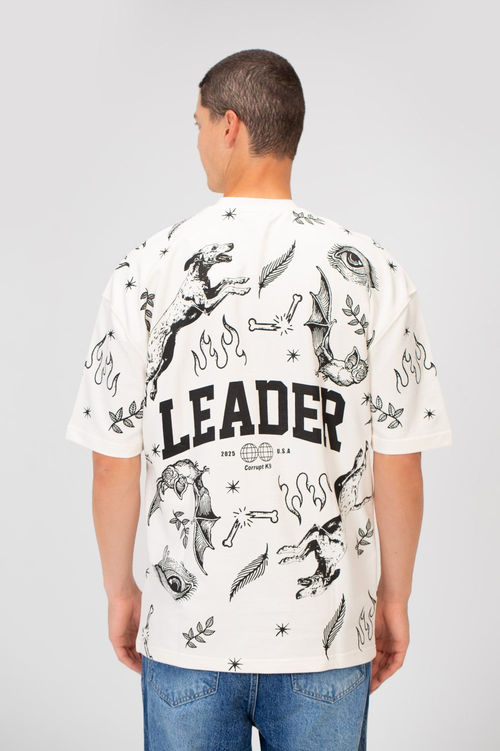 Men’s Bold Leader Typography Graphic T-Shirt