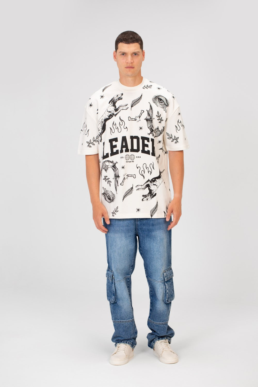Men’s Bold Leader Typography Graphic T-Shirt