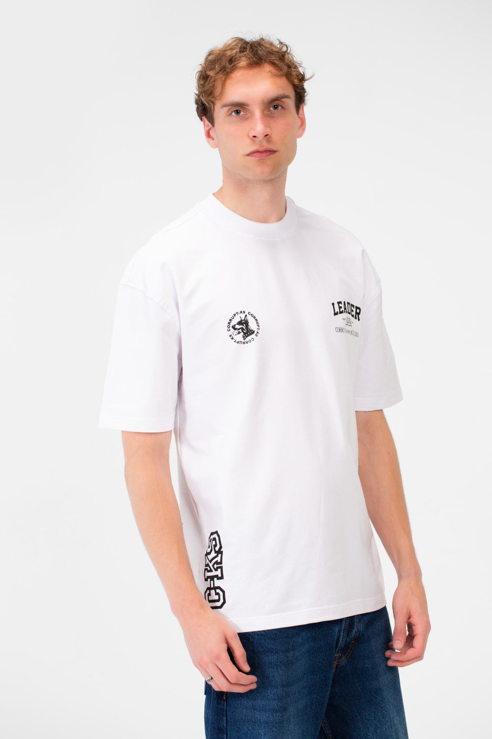 Men’s Back Graphic T-Shirt Oversized K9 Artwork