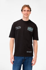 Men’s Back Mixed Badge Graphics T-Shirt