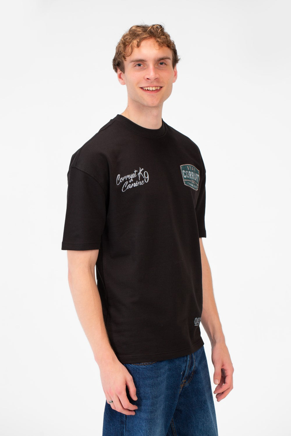 Men’s Back Mixed Badge Graphics T-Shirt