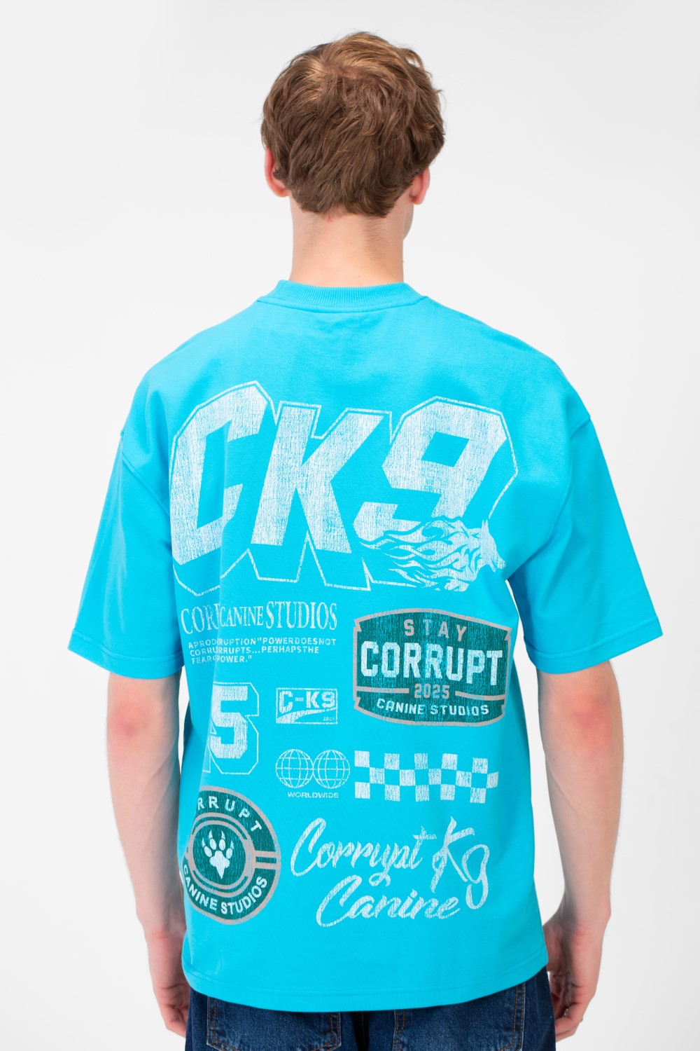 Men’s Back Mixed Badge Graphics T-Shirt