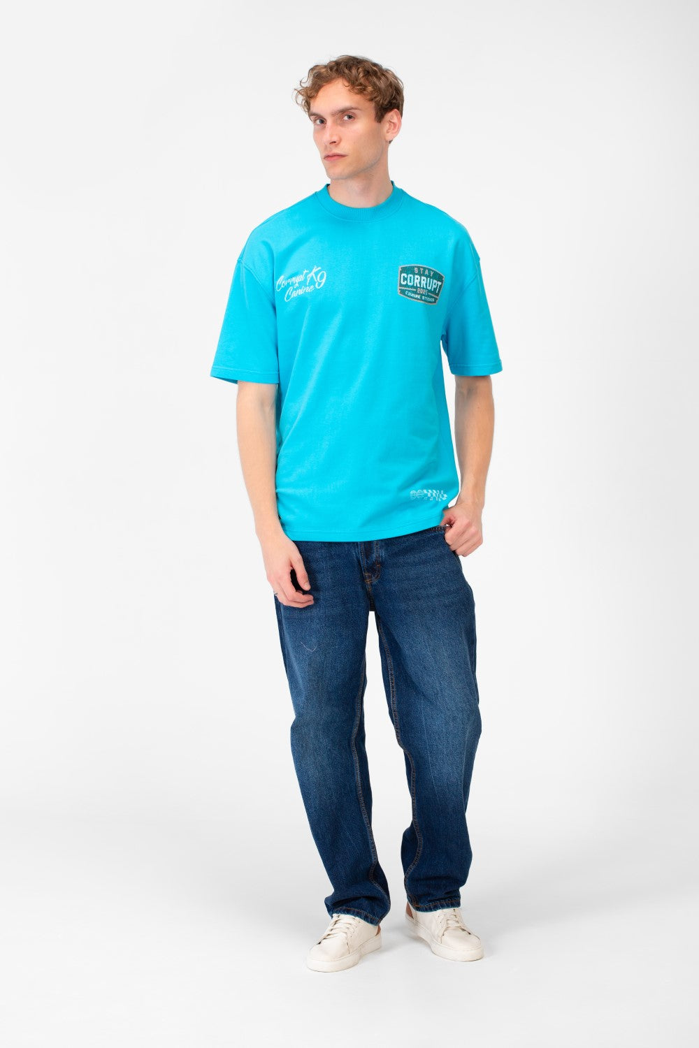 Men’s Back Mixed Badge Graphics T-Shirt