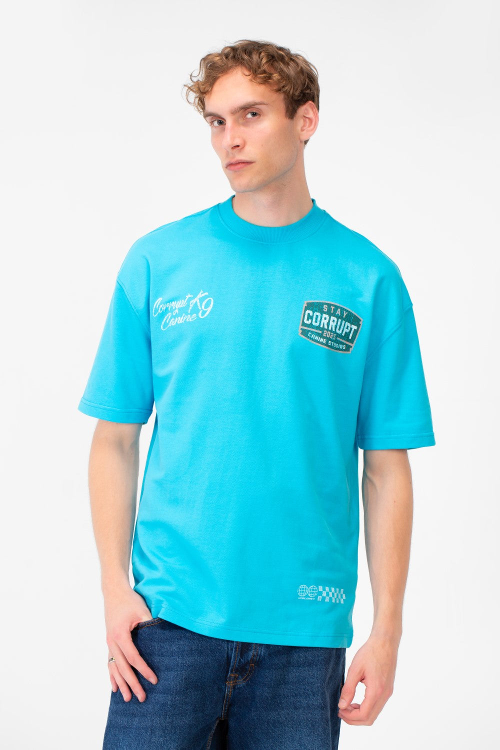 Men’s Back Mixed Badge Graphics T-Shirt