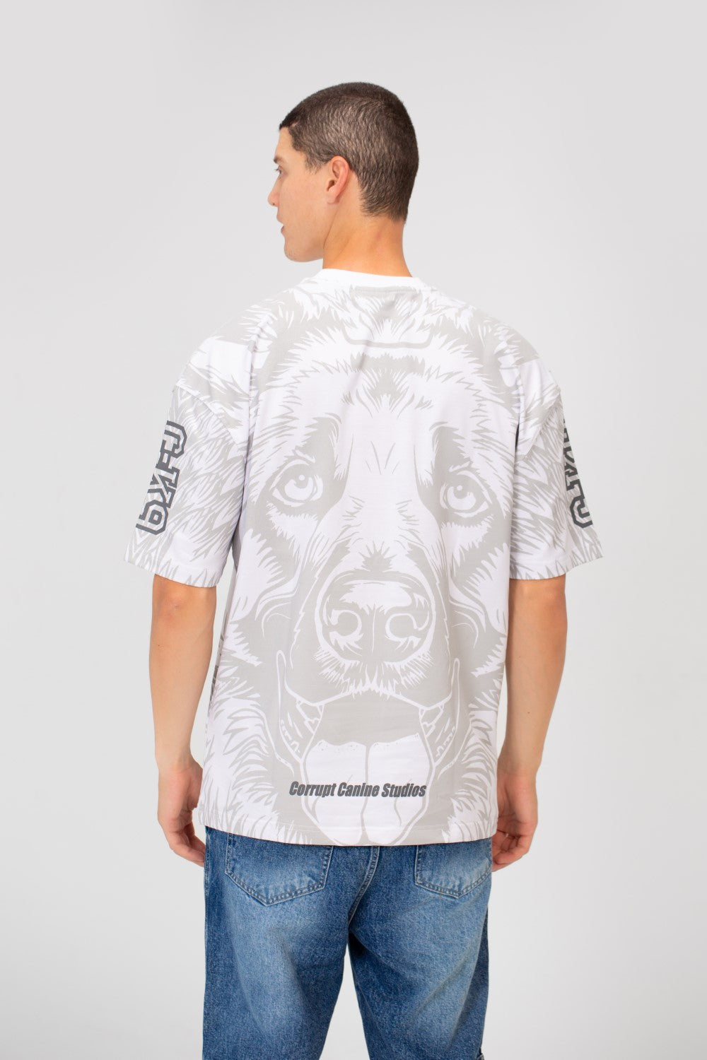 Men’s All Over Graphic T-Shirt Canine Artwork