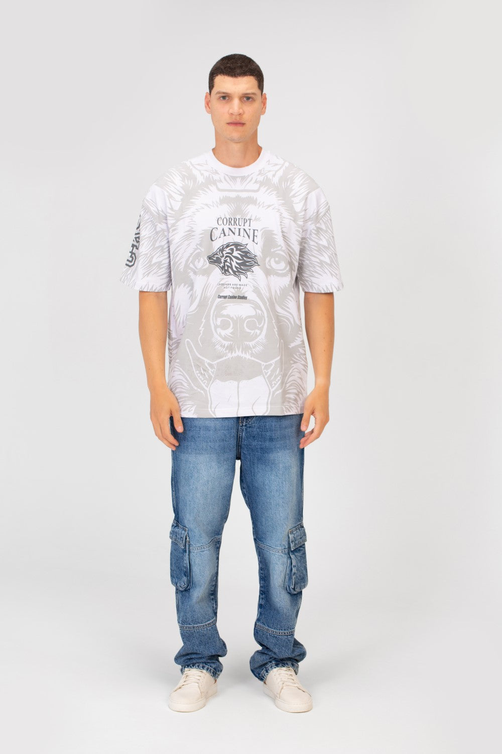 Men’s All Over Graphic T-Shirt Canine Artwork