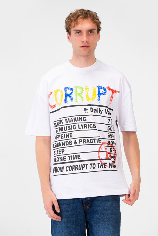 Men’s Oversized Fit Bold Front Typography T-Shirt