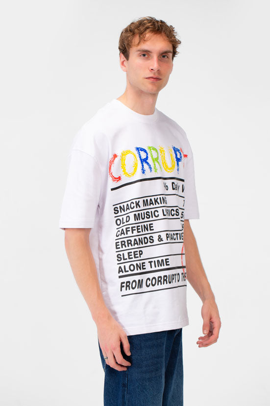 Men’s Oversized Fit Bold Front Typography T-Shirt