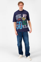 Men’s Oversized Fit T-Shirt Mixed Typography Artwork