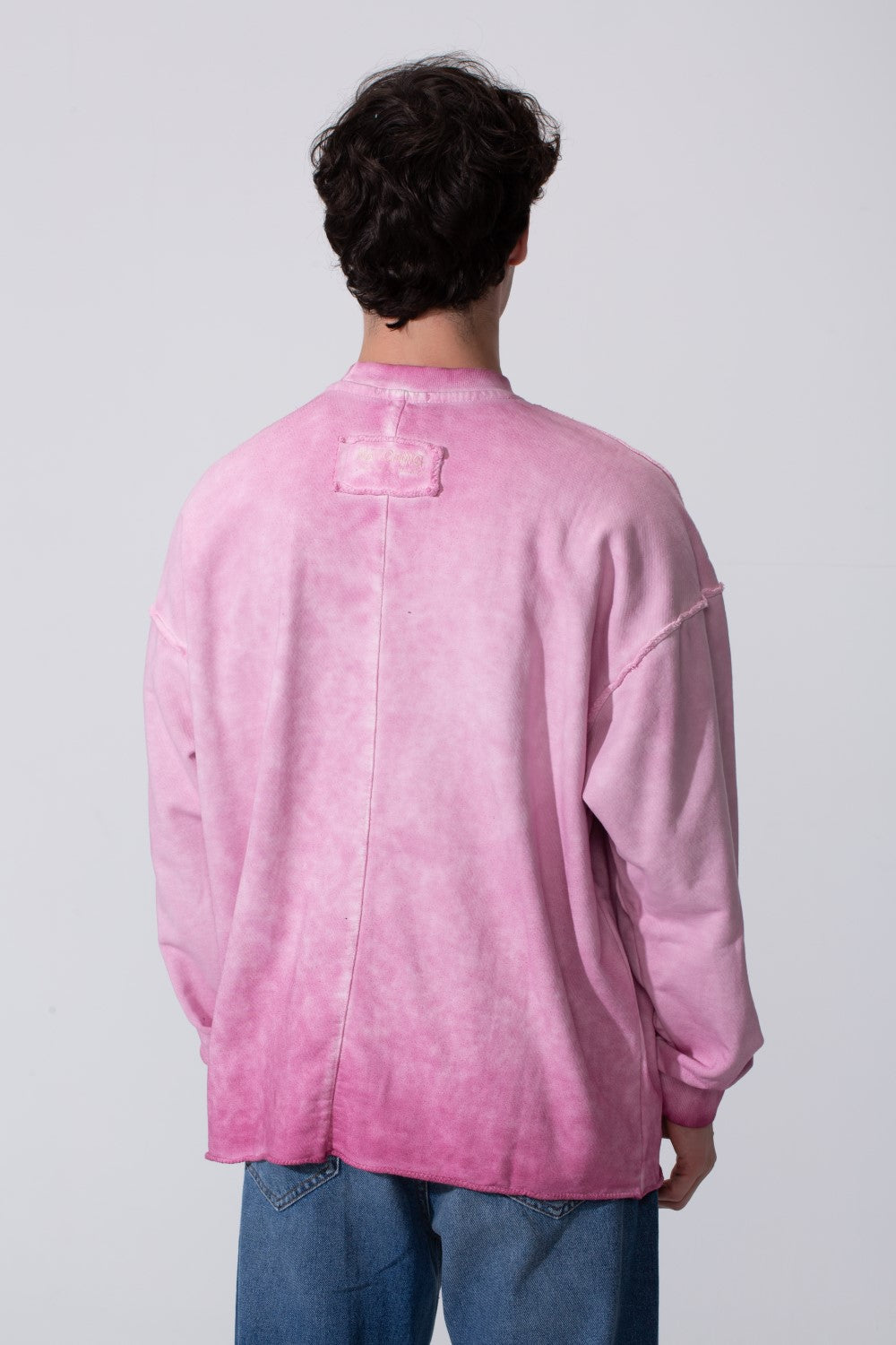 Oversized Men Sweatshirt Garment Dyed
