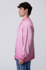 Oversized Men Sweatshirt Garment Dyed