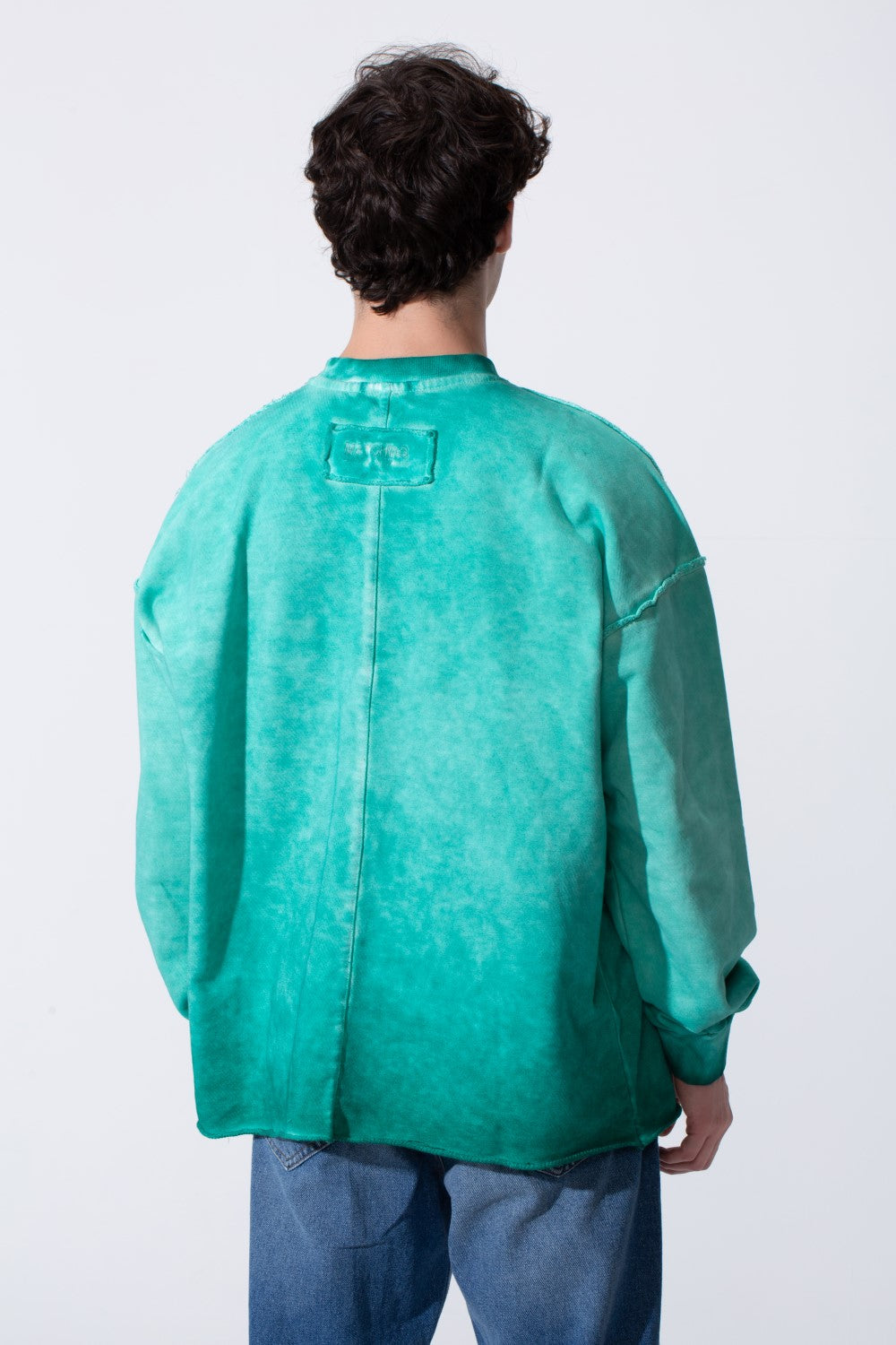 Oversized Men Sweatshirt Garment Dyed