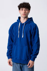 Fleece Exposed Stitch Oversized Men Hoodie