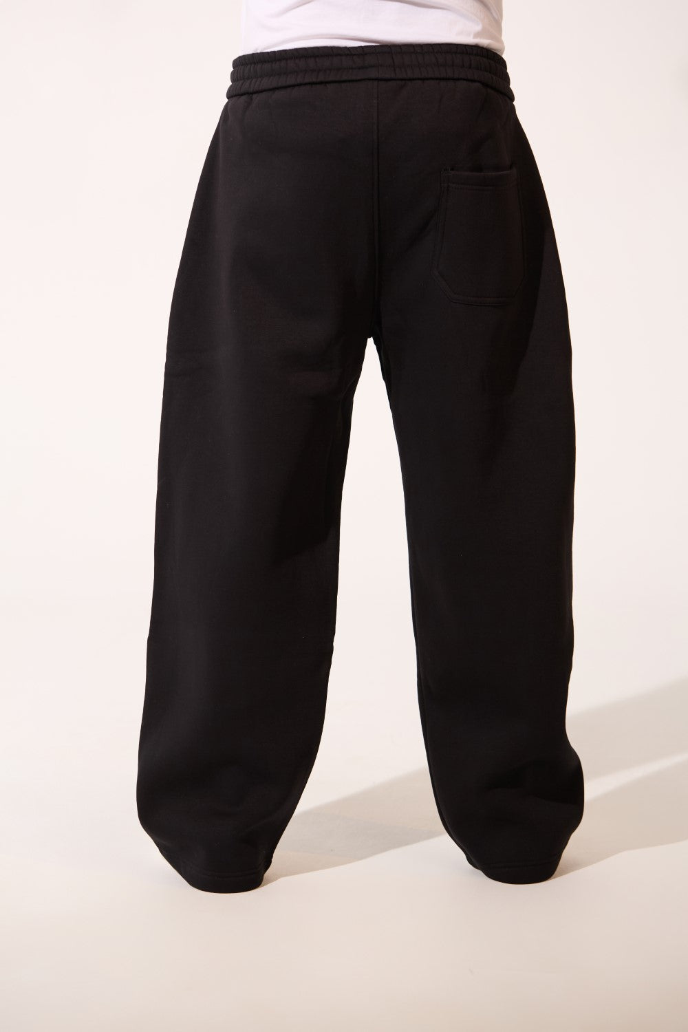 Back Pocket Oversized Melton Men Sweatpants