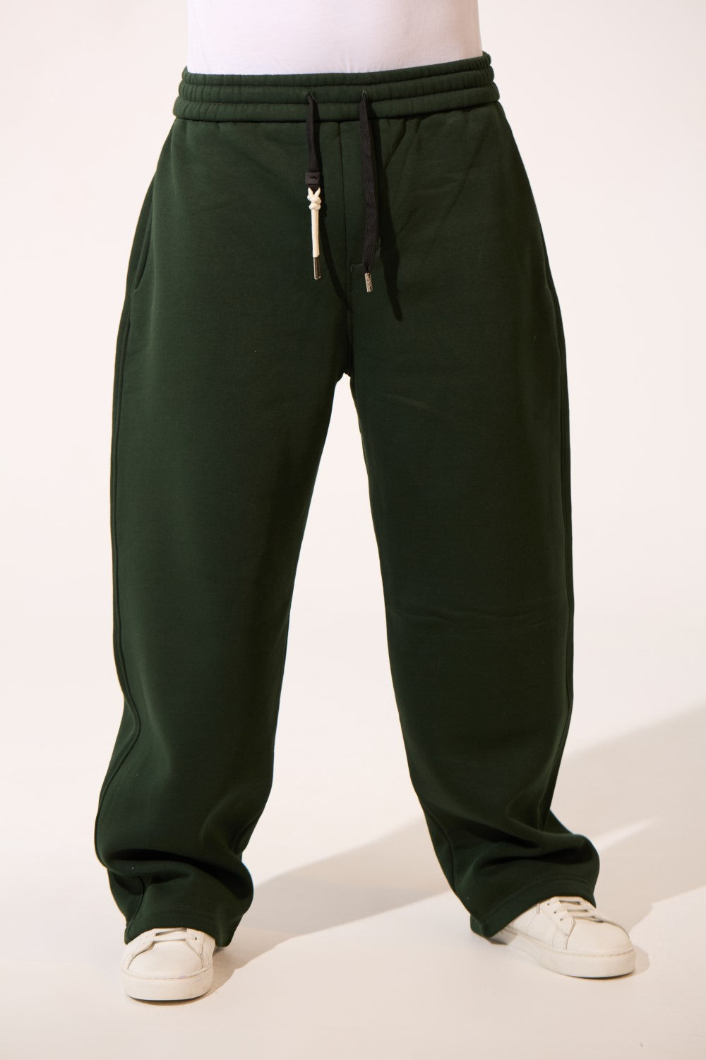 Back Pocket Oversized Melton Men Sweatpants