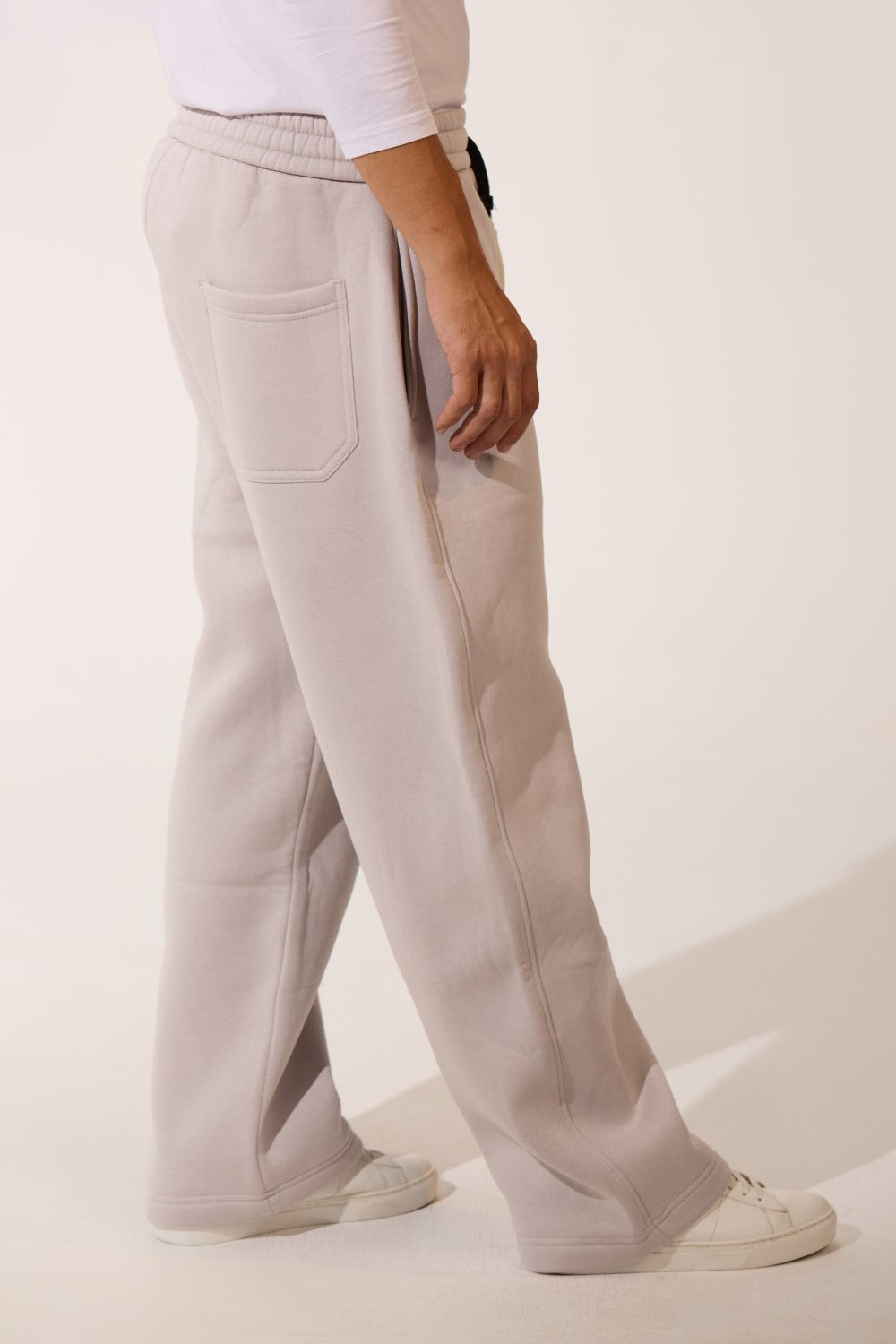 Back Pocket Oversized Melton Men Sweatpants