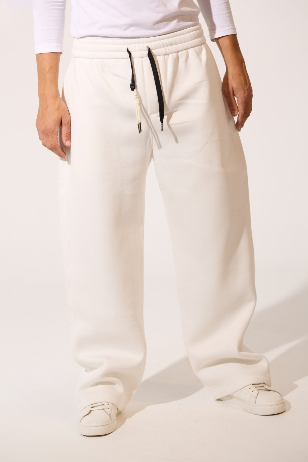 Back Pocket Oversized Melton Men Sweatpants