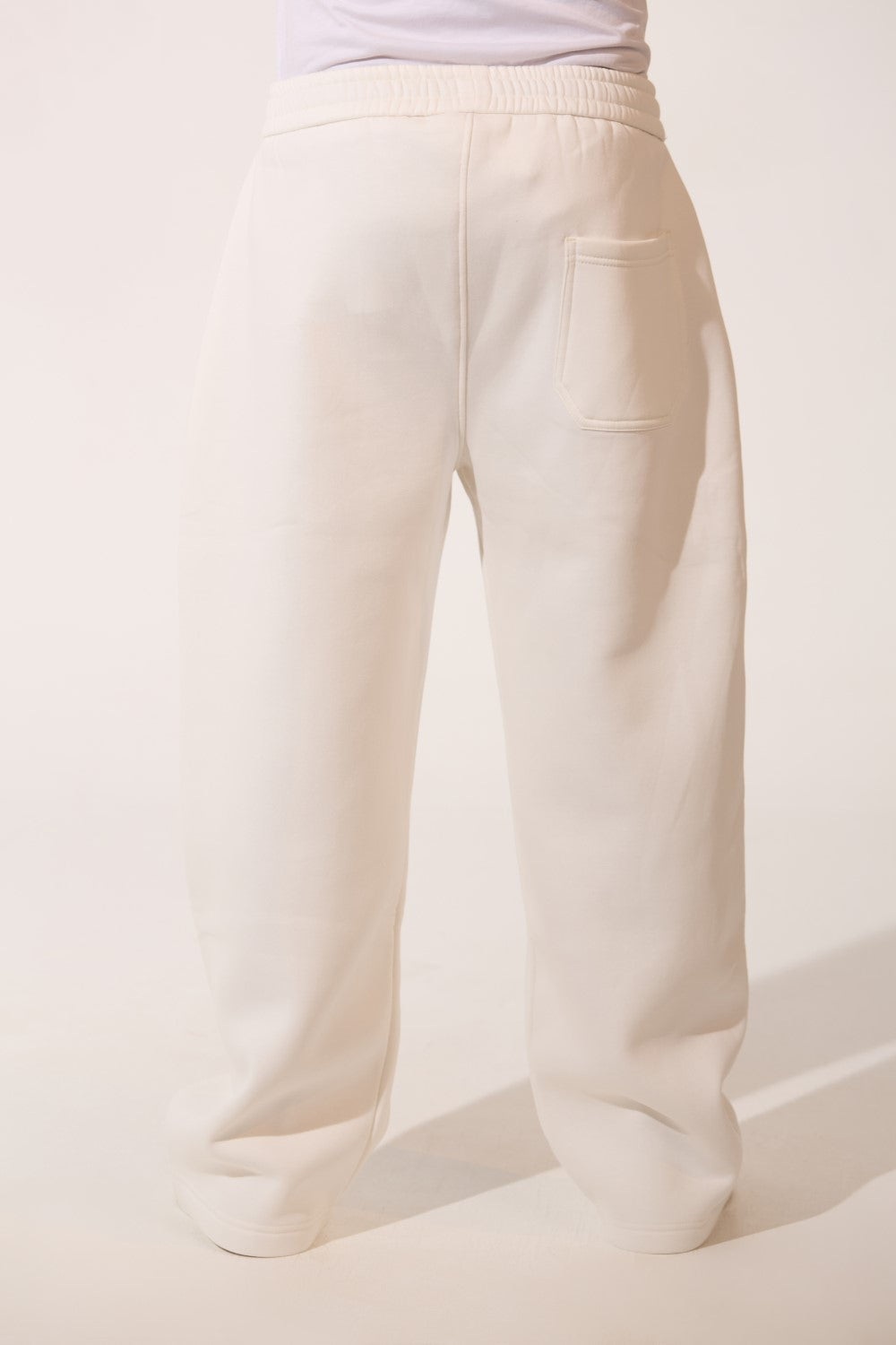 Back Pocket Oversized Melton Men Sweatpants