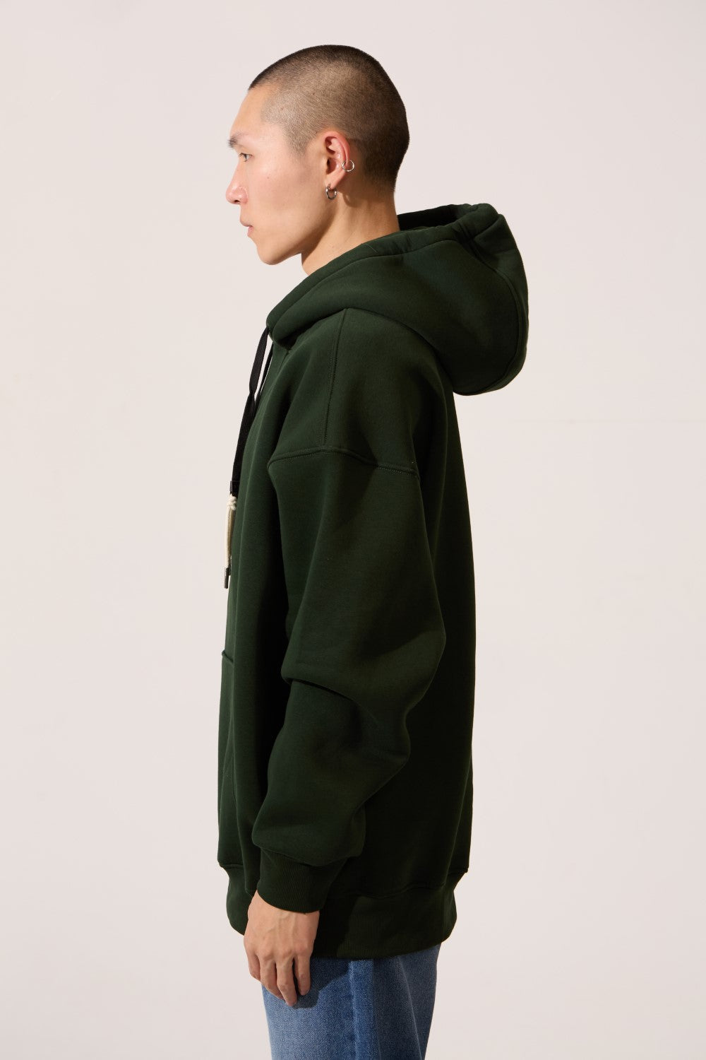 Men’s Draw Cord Hood Oversize Hoodie