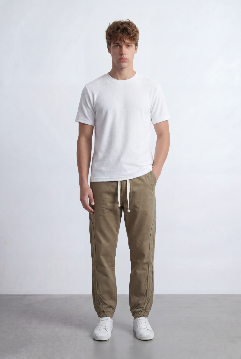 Men’s Jogger Pants Drawstring Waist Tapered Fit Casual Everyday Style